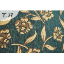 Tecido de alta qualidade de tecido jacquard chenille verde (fth31225)